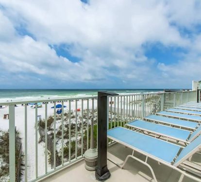 View from beach side pool