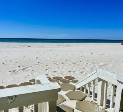 Just steps away from the beach