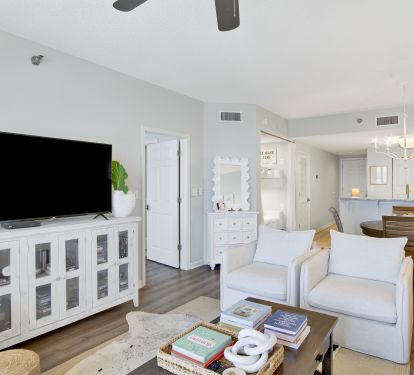 Comfy Couch with TV.