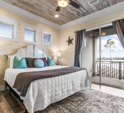 Second Floor King Guest Bedroom 2 with Balcony &amp; Lake View