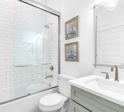 Azure-17 Bedroom 1 bath, 1st floor.  Shower tub combo