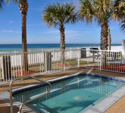 Hot tub by the ocean.Soothe away...