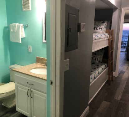 1/2 Bath and Bunk Beds