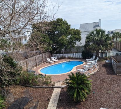 Huge backyard view from the master BR balcony