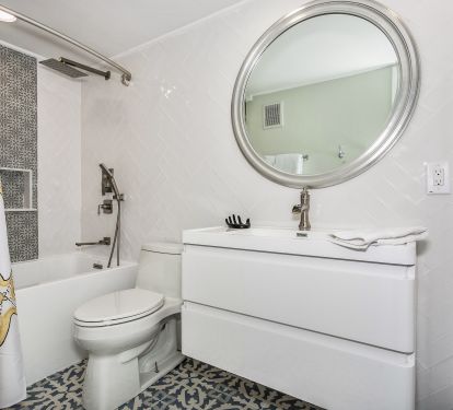 Third Bedroom Bathroom with Custom Soaker Tub and Shower 