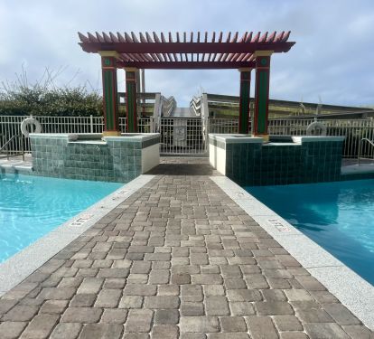 Pool Deck Walkway to Beach Boardwalk