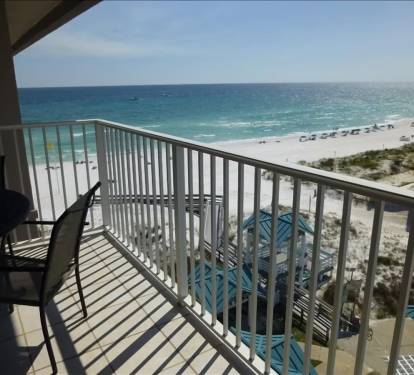 Daylight view from oversized balcony - can seat 6-8 people.
