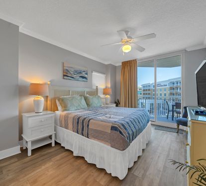 Master bedroom with king size bed