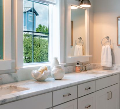 Bathroom in Carriage House, Large Shower to the Right 