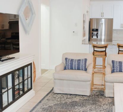 Large smart tv in living area