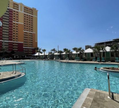 Tower 3 Pool with Cabanas