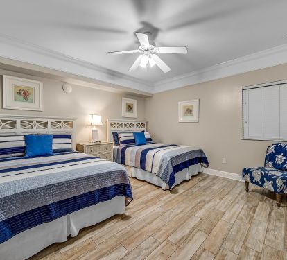Fourth bedroom has 2 queen beds 