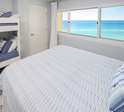 The view from the bedroom is like being on a cruise. 