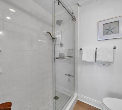  Beautiful new walk-in shower.