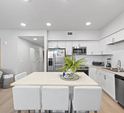 Large bar for food prep and/or eating
