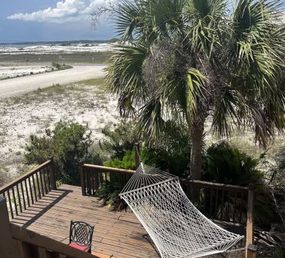 Enjoy the hammock to take a nap, read a book, or just enjoy the sun.