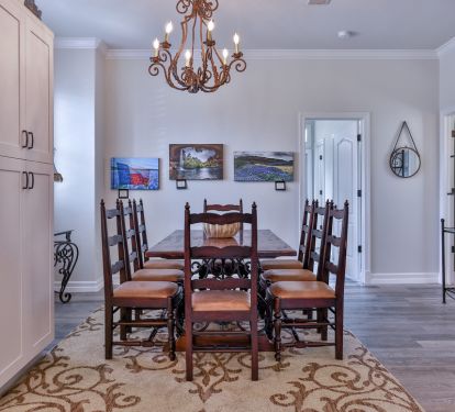 One dining area and convenient pantry for food storage