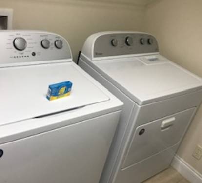 Washer and Dryer in the Laundry Room.