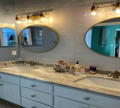 Master Bath with double sinks