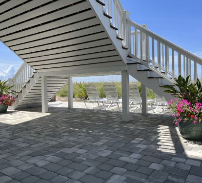 Patio &amp; beach side stairs