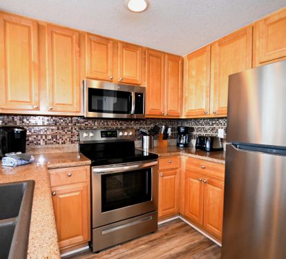 Kitchen with Keurig and regular good ole drip coffee