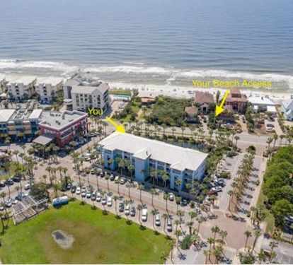 Arial View of Us with Beach Access