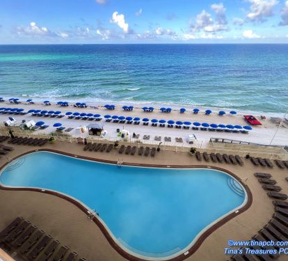 Morning View from 802 sq ft wrap around balcony overlooking beach &amp; Gulf
