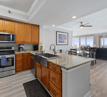 Spacious Kitchen with Gorgeous Gulf Views 