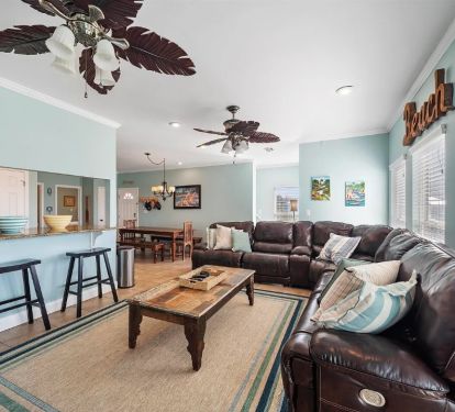 Plenty of room to lounge as a family watching TV or playing games