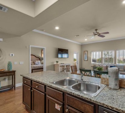 Huge living room and kitchen