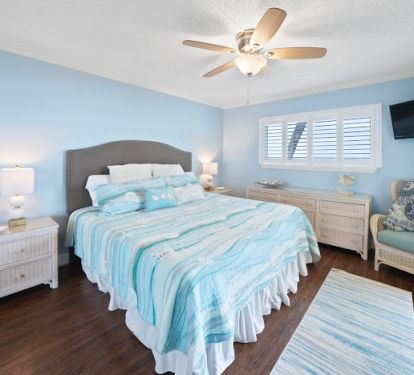 King size tempur-pedic  mattress in the spacious master bedroom.