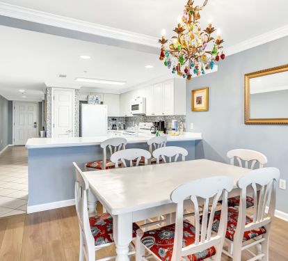 Bright, open dining space