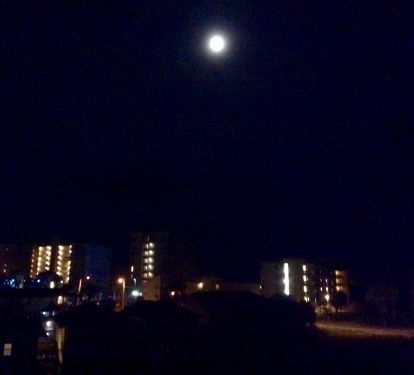 Moon over our beach