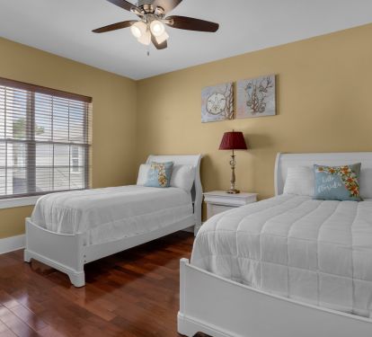 3rd bedroom has a full bed and a twin bed.