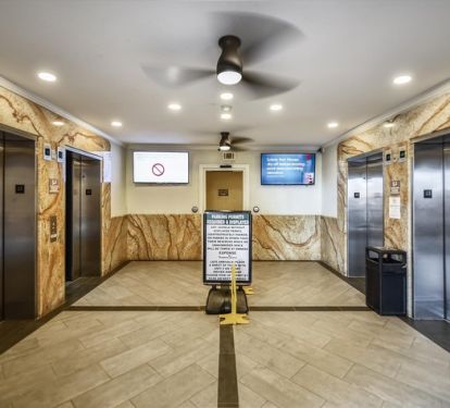 Four high-speed elevators!