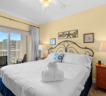 Master Bedroom with Gulf Views and Balcony Access