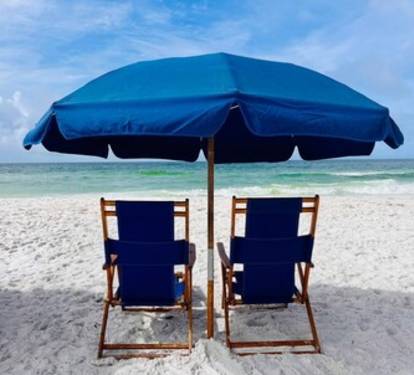 Free beach service included in stay