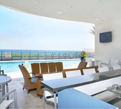 View from the pool bar.