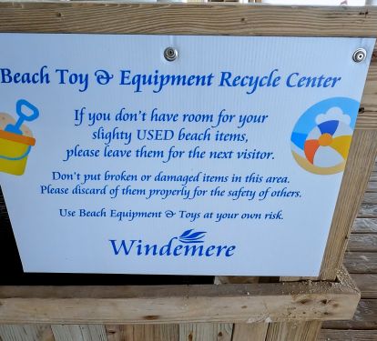 Windemere Resort Beach Toy Recycling Center