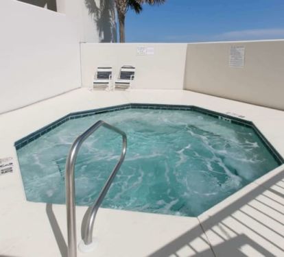 One of two very nice hot tubs