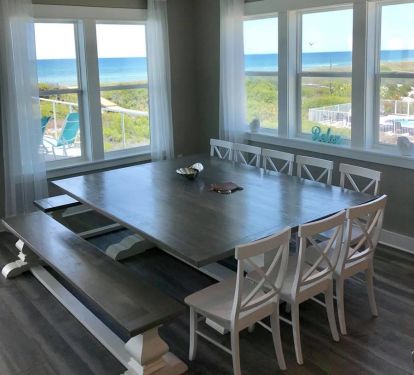 Dining Area  with a View of the Ocean.