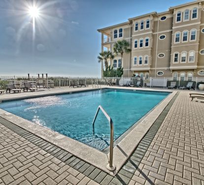 Sunset beachfront heated pool.  Private to Sunset quests only.