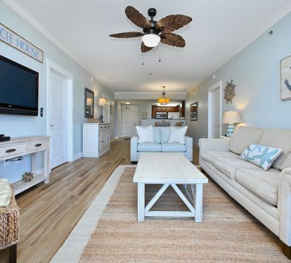 Large condo at almost 1300sqft. all TVs are flat screen and hung on the wall.