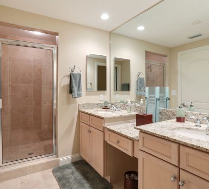 Master Bath with dual vanities and water closet