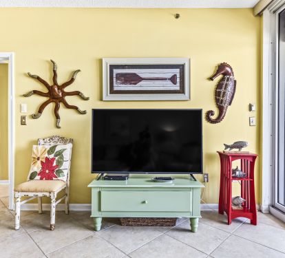 New 65" smart TV in the living room