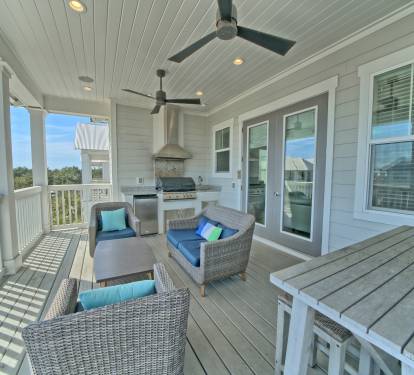 3RD FLOOR BALCONY W/ SUMMER KITCHEN AND AMAZING OCEAN VIEWS