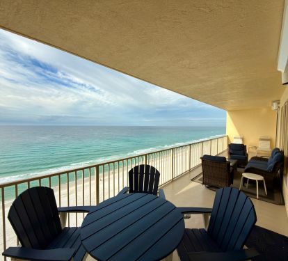 40-foot balcony providing multiple seating options