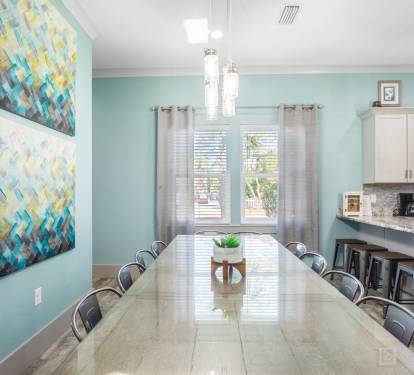 Dining room table seats 12
