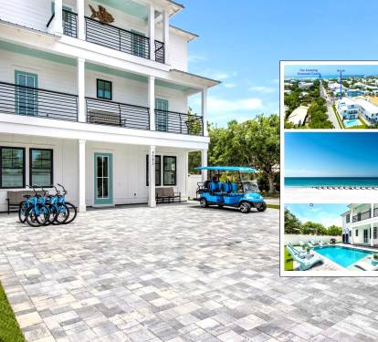 Azure-1 brand new (2023 build) designer 8 bedroom beach home! Sleeps 22!