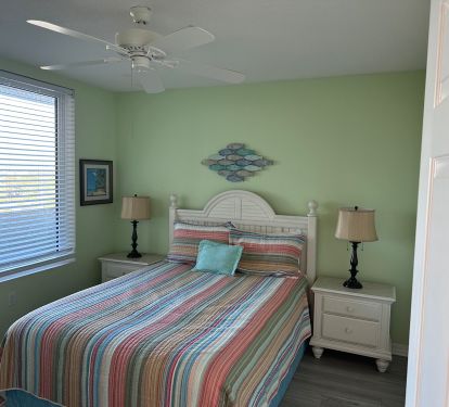 Another view of Queen bedroom #2 with view of Intracoastal and Island.